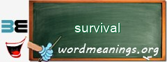 WordMeaning blackboard for survival